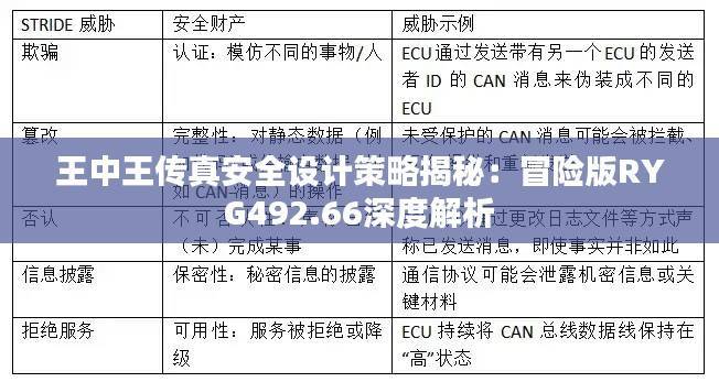 王中王传真安全设计策略揭秘：冒险版RYG492.66深度解析