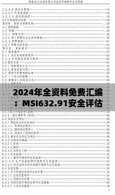 2024年全资料免费汇编:MSI632.91安全评估策略专版