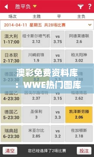 澳彩免费资料库:WWE热门图库解答精选_JNB688.84实验版