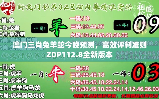 澳门三肖兔羊蛇今晚预测,高效评判准则ZDP112.8全新版本