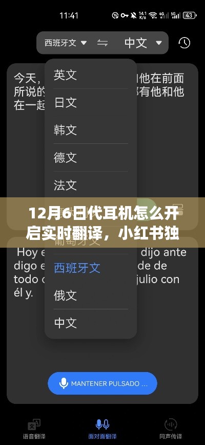 独家秘籍,如何轻松开启耳机实时翻译功能,打破语言壁垒