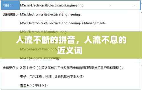 人流不断的拼音,人流不息的近义词