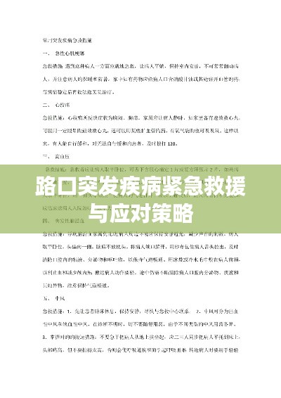 路口突发疾病紧急救援与应对策略
