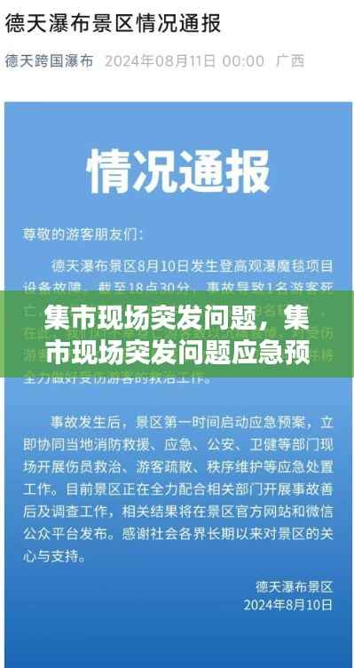 集市现场突发问题,集市现场突发问题应急预案