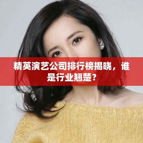 精英演艺公司排行榜揭晓,谁是行业翘楚?