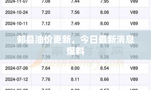 郏县油价更新,今日最新消息爆料